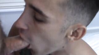 Pair of amateur studs hook up and plow each other hardly