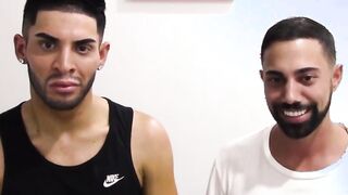 Real amateur studs give blow each other before rawpounding