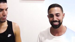 Real amateur studs give blow each other before rawpounding