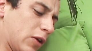 Young amateur Latino raw fucks his man and comes in his ass