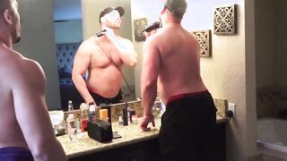 Raw fucking with two big and bulky hunks after nice shower