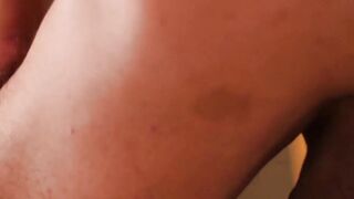 Tattooed twink Tyler Tremallose jerking off his massive cock