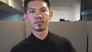 Adorable Asian jock rimmed and hard pounded before cumshot