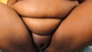 Ebony Plumper Olivia Leigh Diddles Her Snatch Before Taking a White Dick