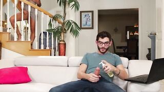 MILF catches stepson jerking off and joins to ride his dick