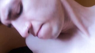 Skinny Latino teen Cesar Rose rides stud Franco Sins big dick