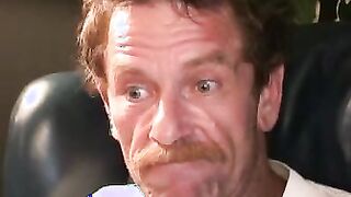Experienced rod choker spanks his hairy cock and sprays cum