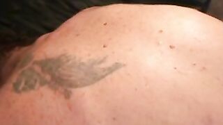 Experienced rod choker spanks his hairy cock and sprays cum