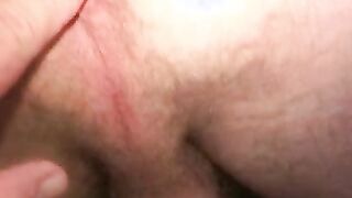 Experienced rod choker spanks his hairy cock and sprays cum