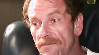 Experienced rod choker spanks his hairy cock and sprays cum
