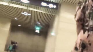 Hot peeing sessions with beautiful Japanese babes in public