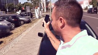 German blonde Street Bimbo Boned date inside Outdoor