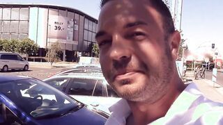 German blonde Street Bimbo Boned date inside Outdoor