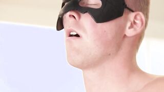 Sexy muscular guy jerks off his big dick in front of camera