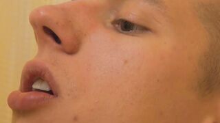 Hot foreplay with foreskin stroking before twinks fuck