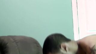 Amateur black guy Dj gets a long cock sucking from other guy