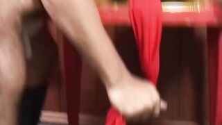 Muscular butt bandit sucked off before sweaty raw banging