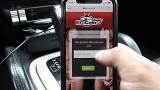 Outdoors Street Sex at Gas Station with german slender Cougar