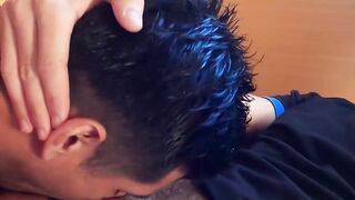 Latino stud Francis gets dripping wet facial cum from Gustavo