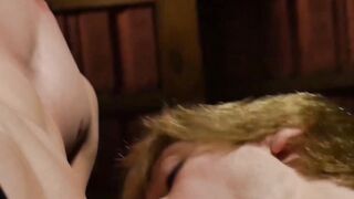Two young twinks fight before slipping into wild bareback