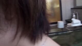 Real life Japanese lesbo friends first bathing experience