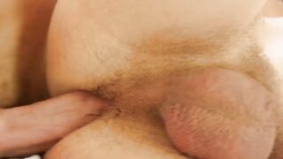 Cute blonde gay sucking rock hard cock and bareback fucked