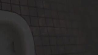 Beautiful Japanese women taking a piss in the bathroom