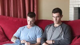 Beautiful army dudes Quentin Gainz and Johnny fucking hard