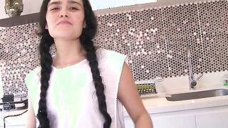 Raunchy pov screwed with feisty dark hair Colombian maid Luna Ruiz
