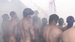 Blonde Skank Adira Allure Inhales A Bunch Of Big Black Negro Cocks