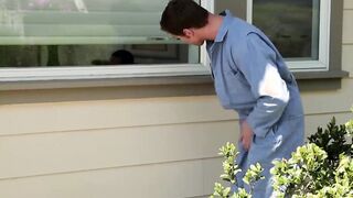 Connor bending over Brenner with his huge dick ready to tear