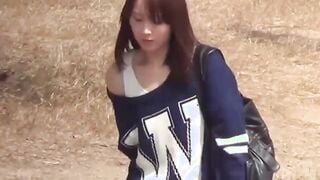 Japanese cuties take panties off to pee in hidden places Hoe 2
