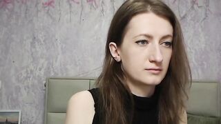 Brunette babe strips to bra on webcam solo show