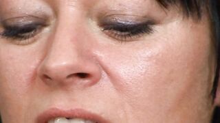 German dark hair tiny titted MILF screwed anal and finger fuck until squirt