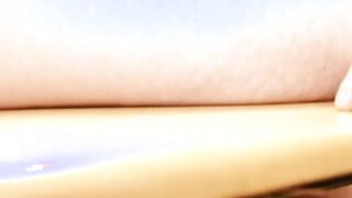 Naughty stud sucks an enormous cock on a dining table