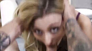 Hot blonde Alexa Grace loves big cock in her mouth