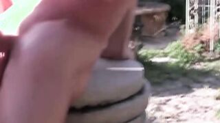 Tattoed hot guy gets his cock sucked and kissed by two guys