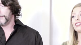 Experienced mature guy ass fucks hairy babe in bed