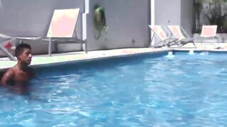 Latino pool boy is about to get drilled bareback