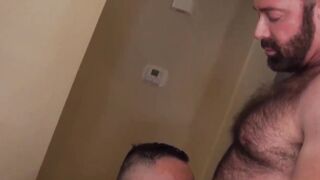 Muscle Brad Kalvo bareback ass drilling tattooed hunk after BJ
