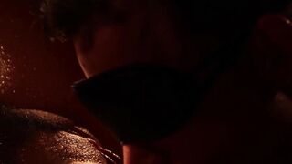 Nubile babe spitroasted by two big cocks in erotic 3way