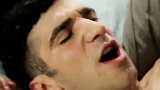 Andy swallows Darins cock and tries to slip a finger in ass