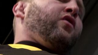 Devin Adams drills Colby Jansen with his hairy tool