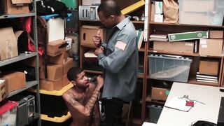 Hung jock demolishes ass hole of a horny shoplifting twink