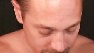 Nasty old man grabs his fat dick and masturbates solo