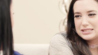 Gia Paige pussylicked and rimmed in dyke trio with stepmom