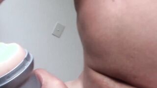 Real amateur films himself fucking fleshlight relentlessly
