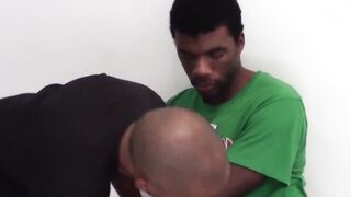 Inked amateur sucks cock before hard interracial pounding