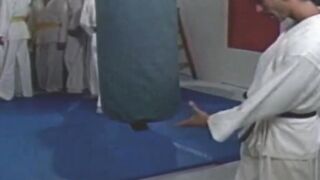 Karate stud fucked raw before his body is cum-showered
