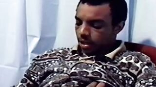 Black gay man loves to suck cock in classic video action